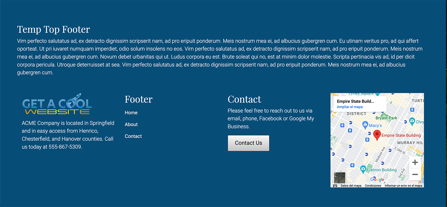 footer 3 formatting