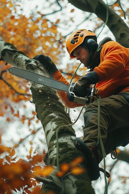 aborist in tree pruning branches